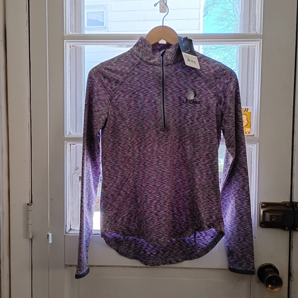 NEW Zero Restriction Pullover 1/4 Zip Women XS Mock Purple Activewear